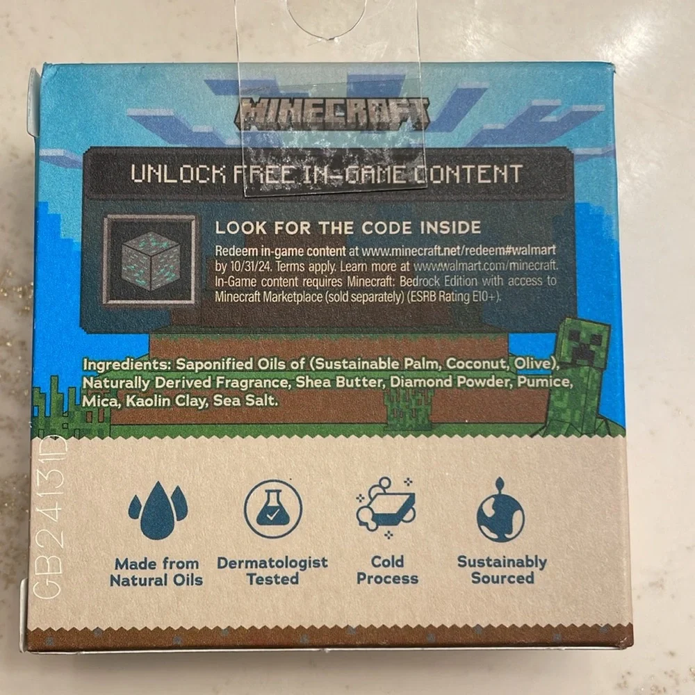 Dr. Squatch soap limited‎ edition diamond scrub heavy grit Minecraft soap USA